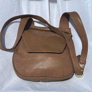 JPOurse & Cie Ranger Leather Crossbody Bag Tan Cowhide Leather Old Money
